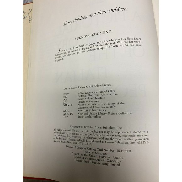 A Pictoral History of the Italian People by Massimo Salvadori, 1972 Nelson-Crown - Picture 10 of 16